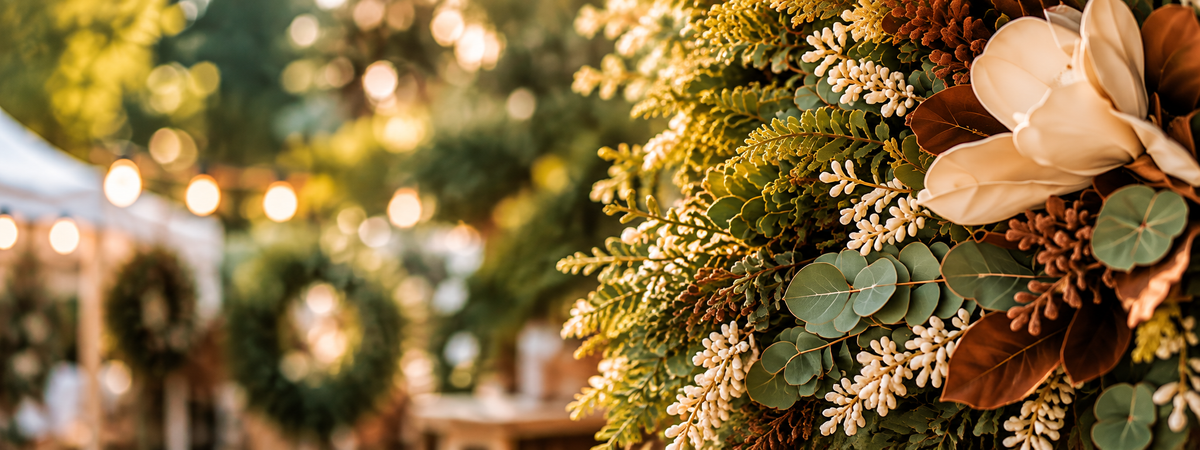 Botanical wreath background